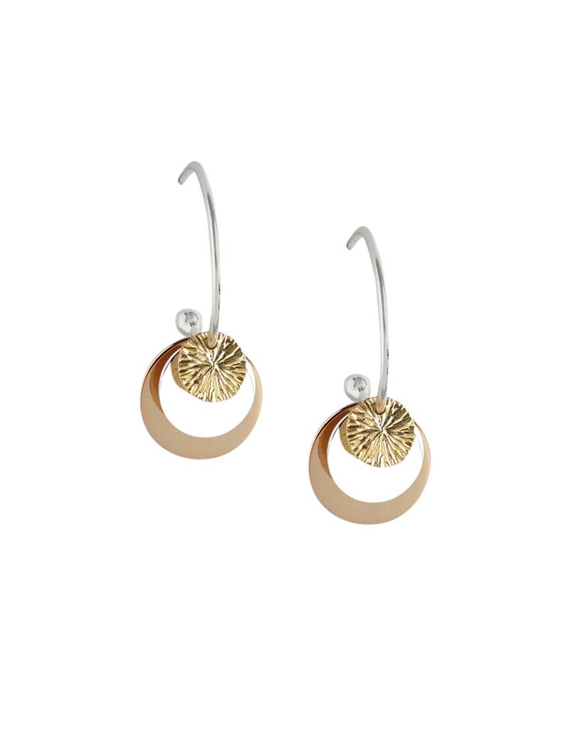 Carlton London Rhodium--Plated Circular 925 Sterling Silver Hoop Earrings : SILE180