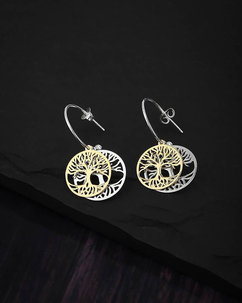 Carlton London Rhodium-Plated Sterling Silver Drop Earrings : SILE224