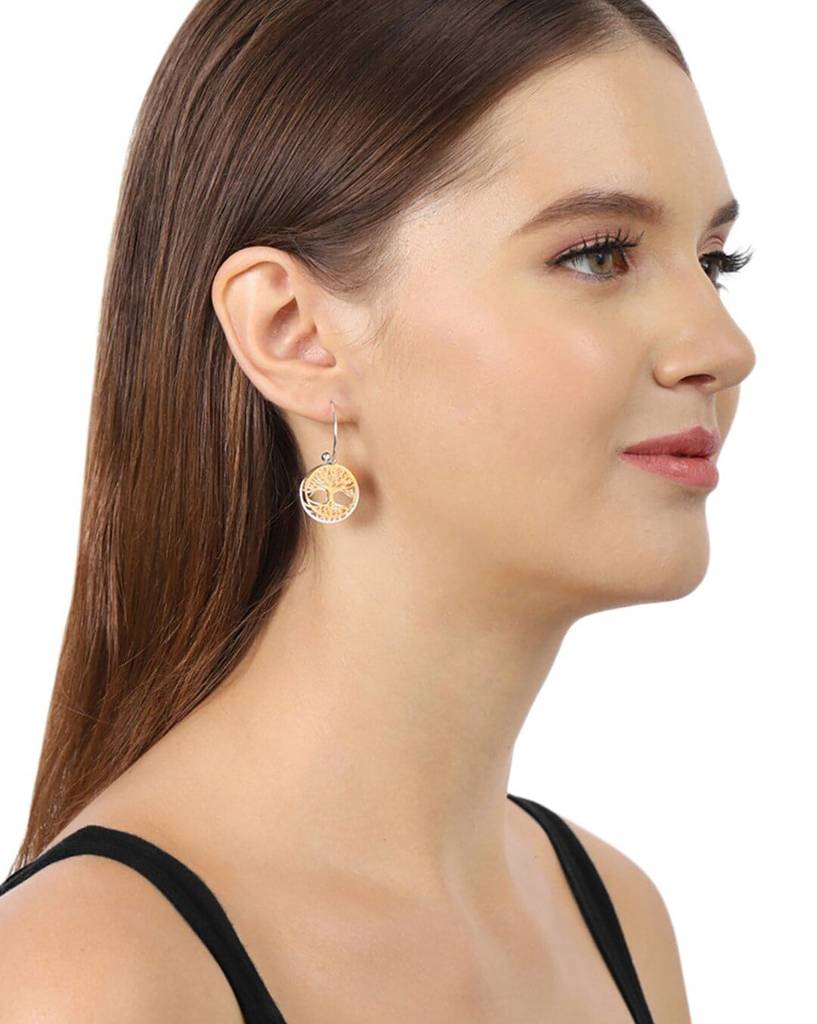 Carlton London Rhodium-Plated Sterling Silver Drop Earrings : SILE224
