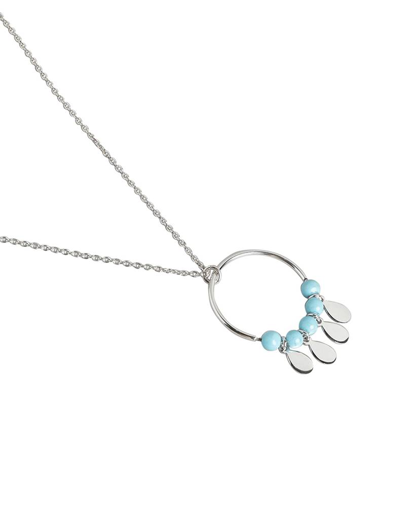 Carlton London 925 Sterling Silver Pendant With Chain & Rhodium Plating : SILN203