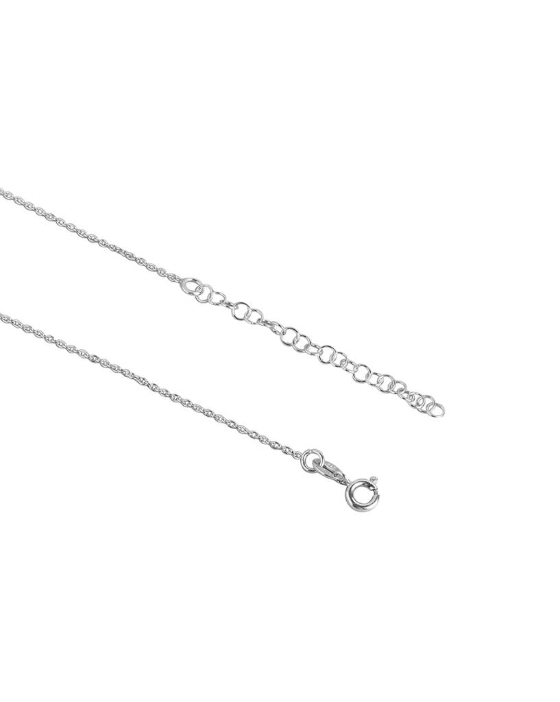 Carlton London 925 Sterling Silver Pendant With Chain & Rhodium Plating : SILN203
