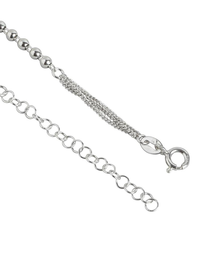 Carlton London 925 Sterling Silver Rhodium Plated Minimal Necklace : SILN206