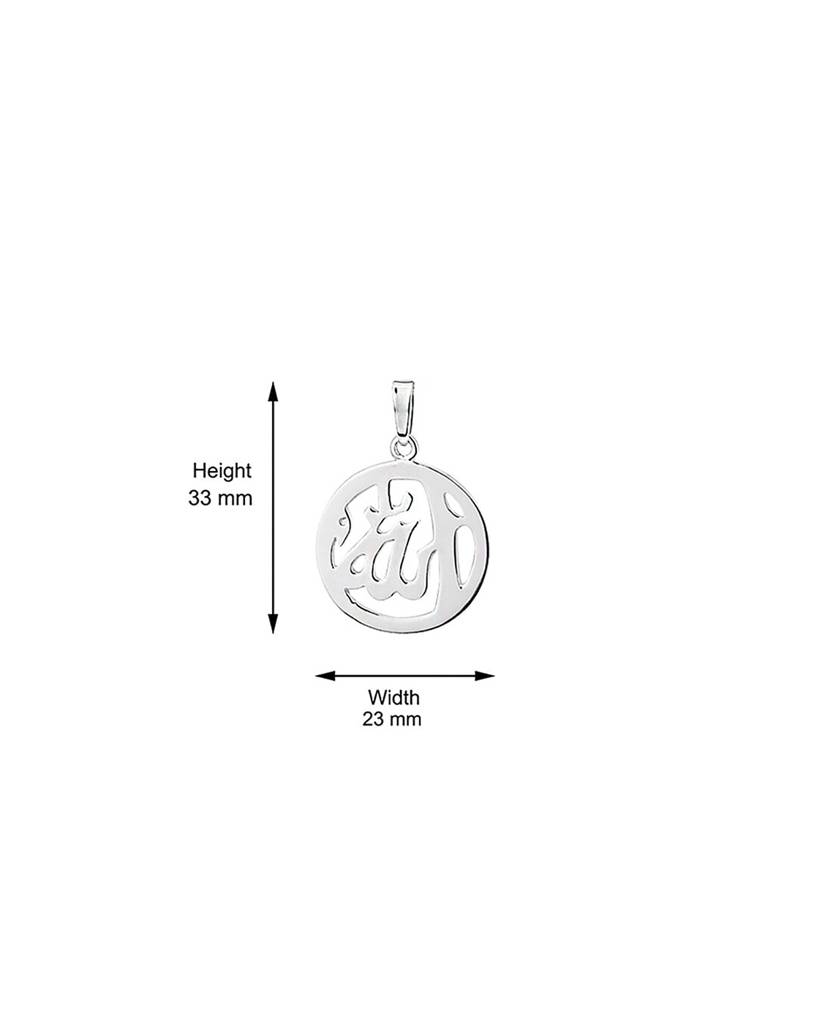 Carlton London Rhodium Plated 925 Sterling Silver Pendant With Chain : SILN232