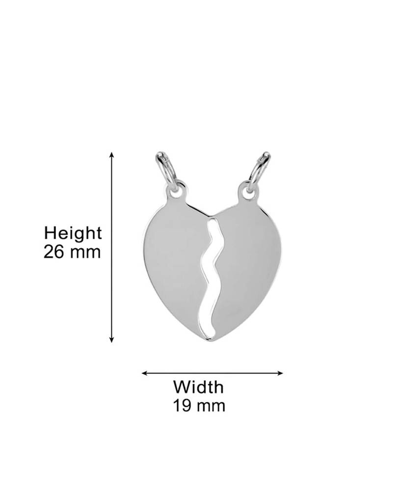 Carlton London Set Of 2 Rhodium Plated Sterling Silver Pendant With Chain : SILN233