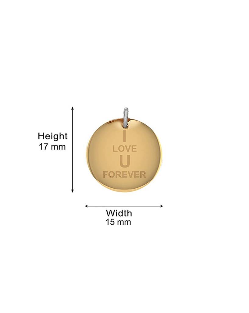 Carlton London Rhodium-Plated 925 Sterling Silver Circular Shaped Pendant With Chain : SILN235