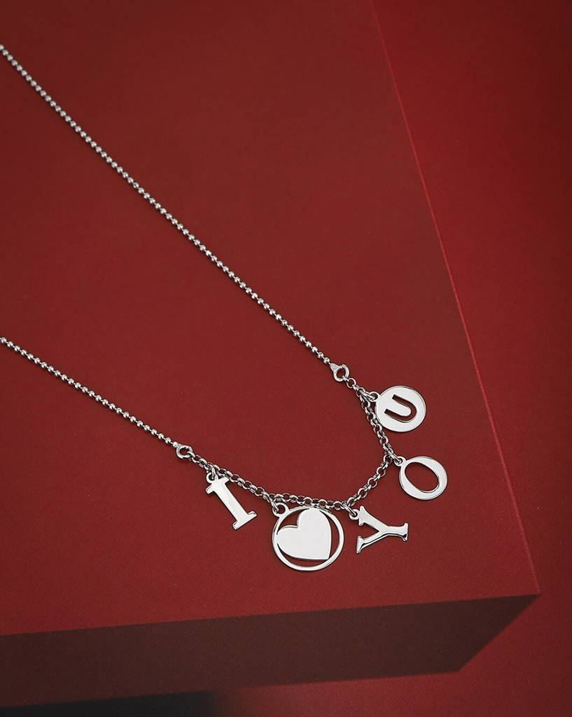 Carlton London 925 Sterling Silver Rhodium Plated Necklace : SILN236