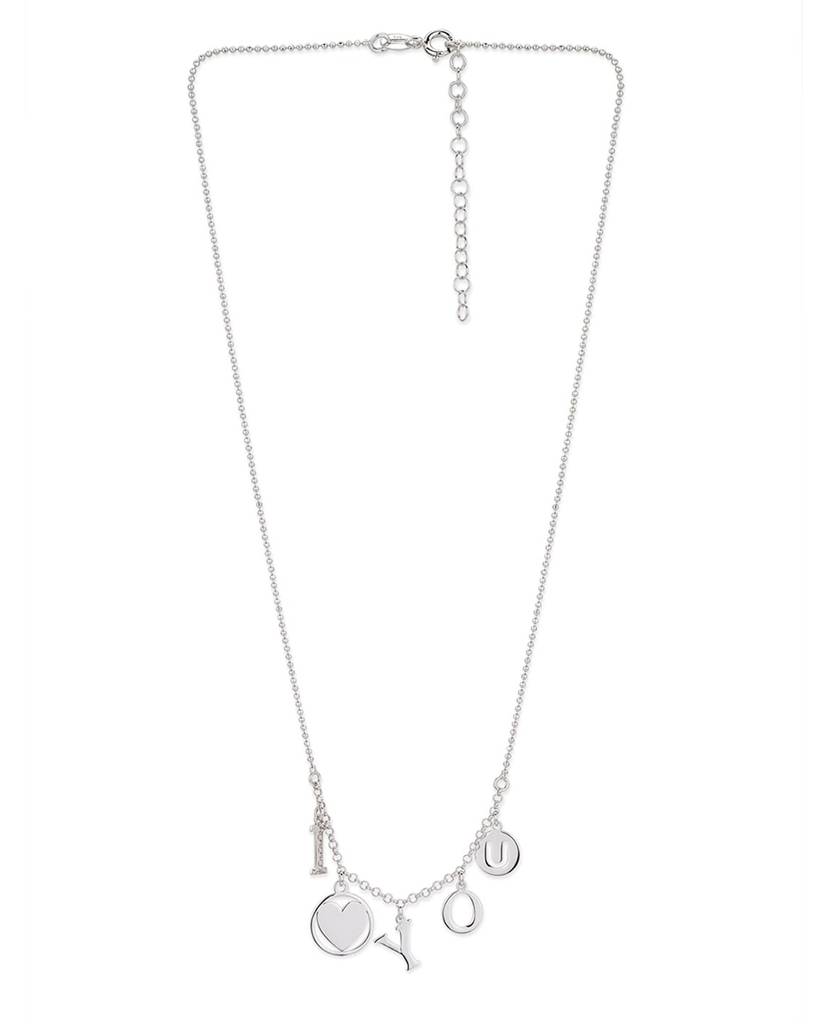 Carlton London 925 Sterling Silver Rhodium Plated Necklace : SILN236