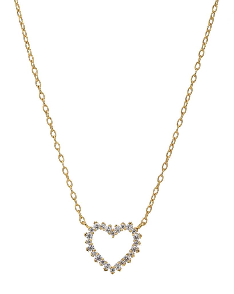 Carlton London, 925 Sterling Silver Gold-Plated Necklace : SILN348