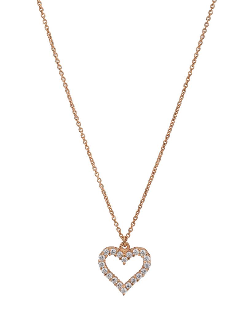 Carlton London 925 Sterling Silver 18Kt Rose-Gold Plated Handcrafted Necklace & Earrings : SILS362
