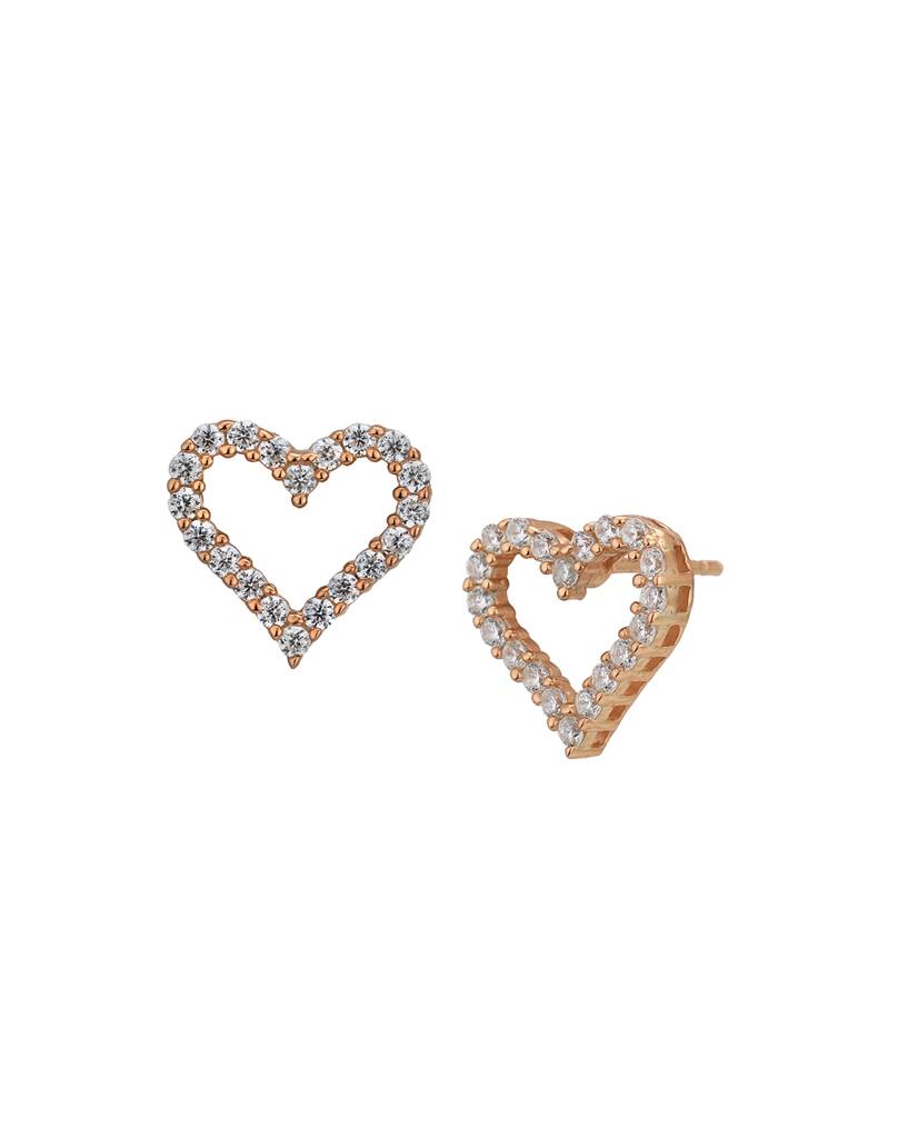 Carlton London 925 Sterling Silver 18Kt Rose-Gold Plated Handcrafted Necklace & Earrings : SILS362