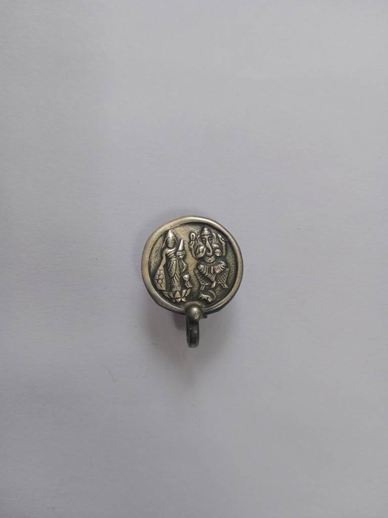 Firoza Silver Lakshmi Narayan Nosepin : SILVERNP1209