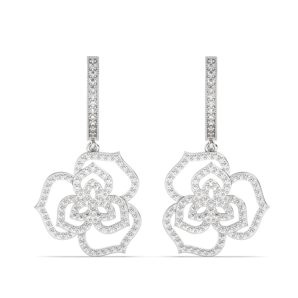 Rosey Round Drop Earrings : SFJ0525SDER-036