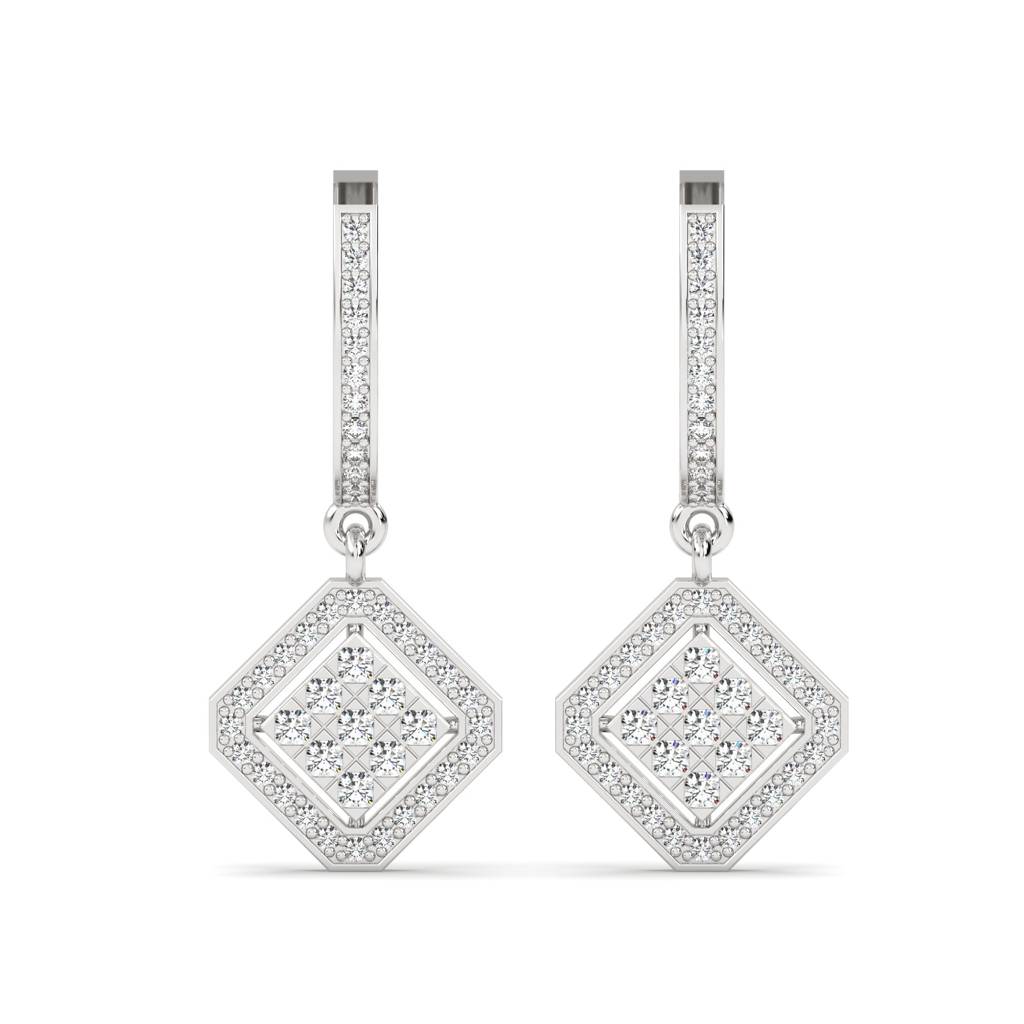 Rhombus Drop Earrings : SFJ0525SDER-032