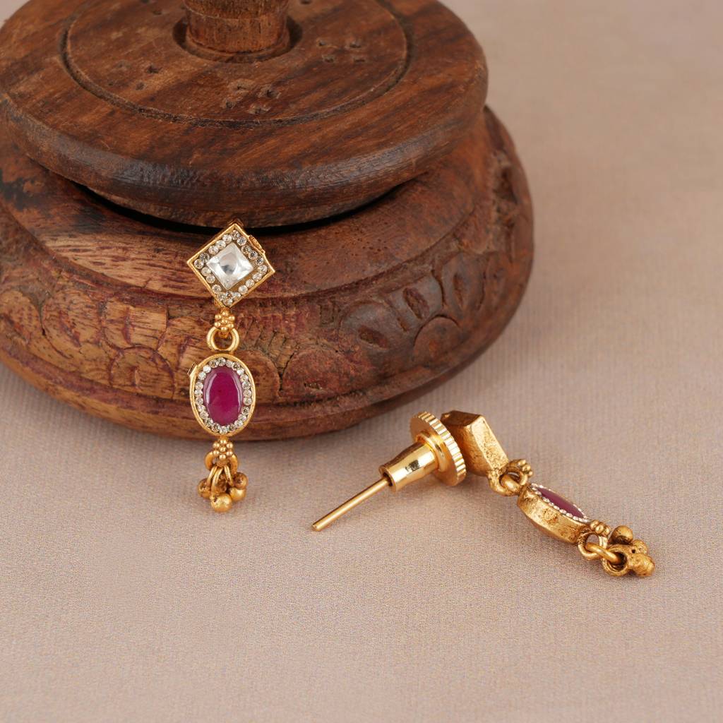 Elegant Sleek Multicolor Stone String Necklace Set : SJ435