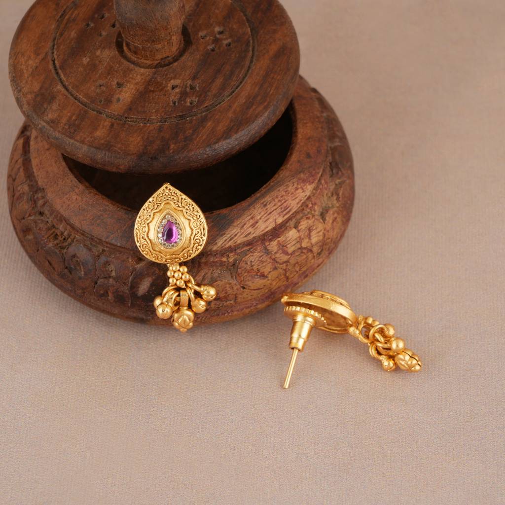 Traditional Antique Gold High Polish Mangalsutra Set : SJ441