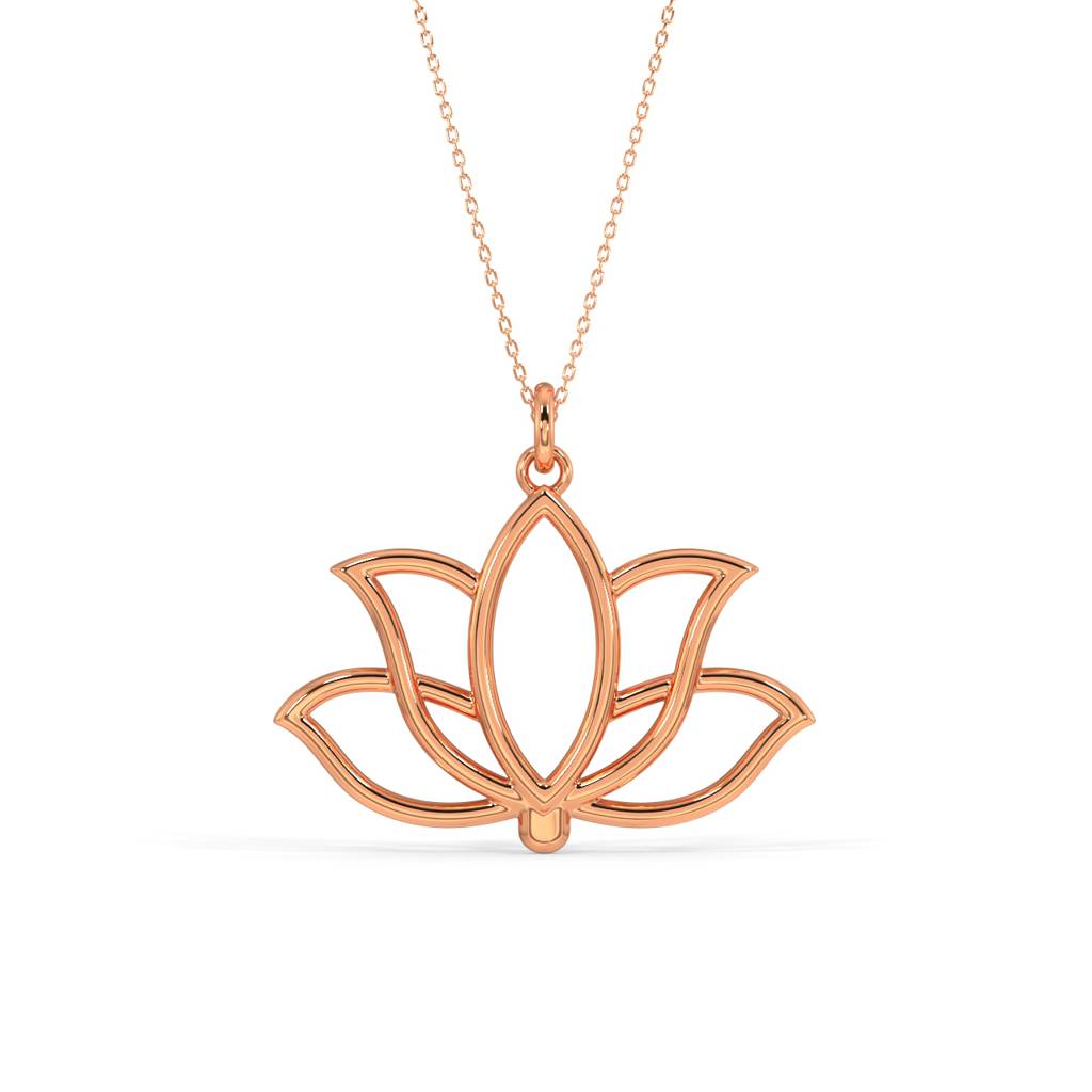 Precious Lotus Necklace : SLSC-P20PreciousLotusNecklace