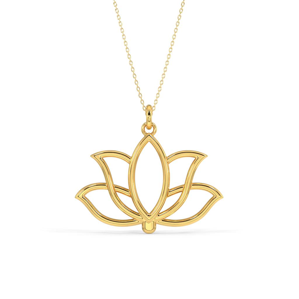 Precious Lotus Necklace : SLSC-P20PreciousLotusNecklace