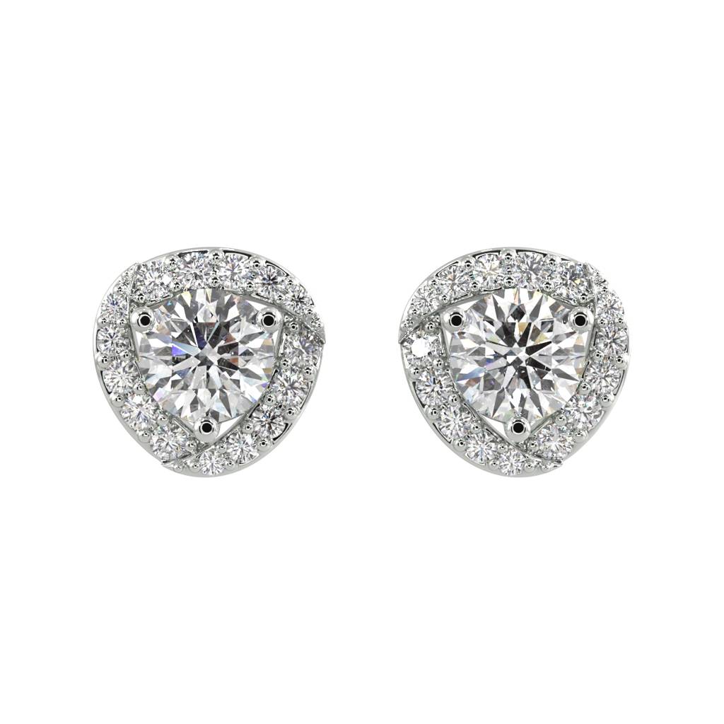 Halo Diamond Jacket Earrings : SLVR-E-02HaloDiamondJacketEarrings