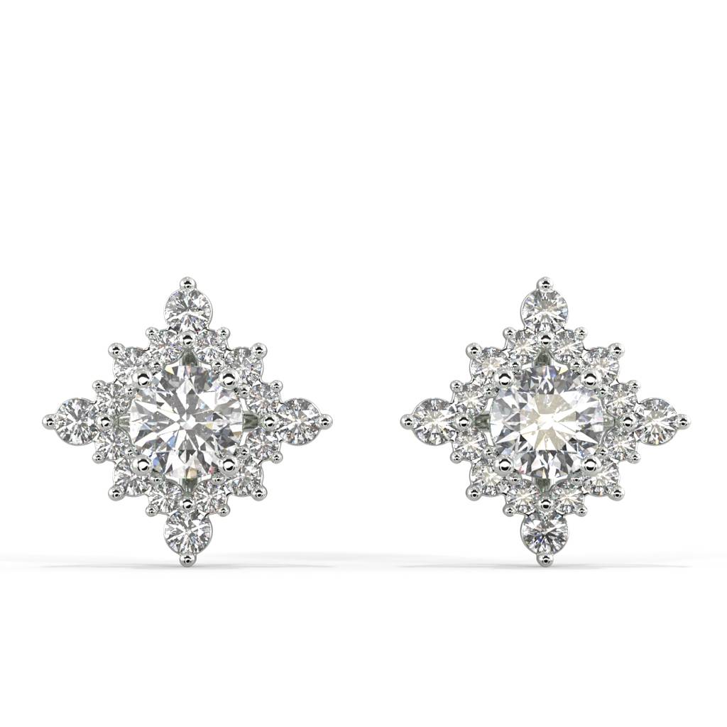 Kite Diamond Jacket Earrings : SLVR-E-06KiteDiamondJacketEarrings