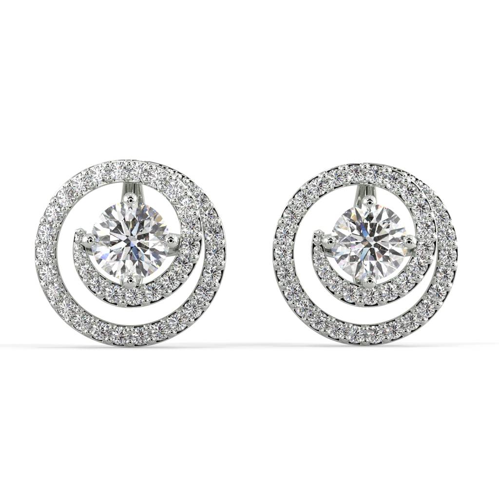 Whirlwind Diamond Jacket Earrings : SLVR-E-10WhirlwindDiamondJacketEarrings