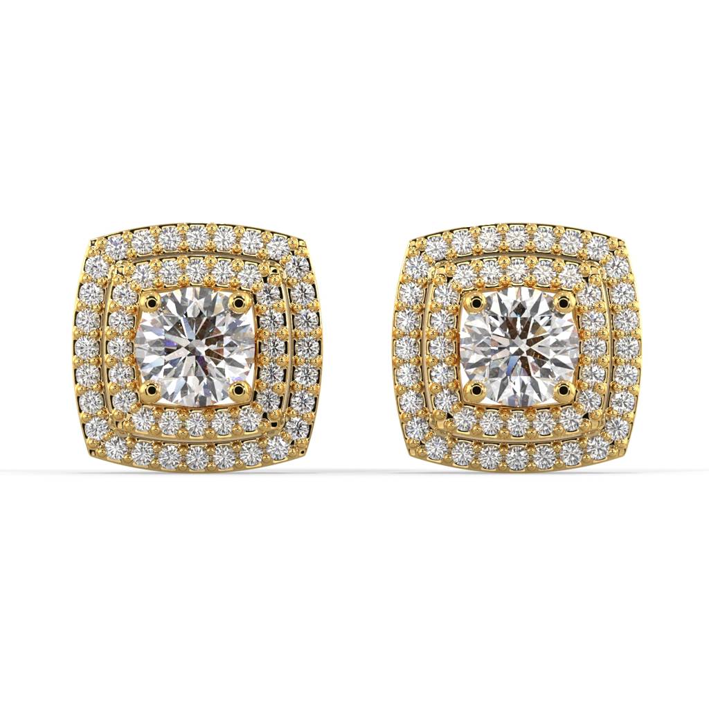 Cushion Diamond Jacket Earrings : SLVR-E-05CushionDiamondJacketEarrings
