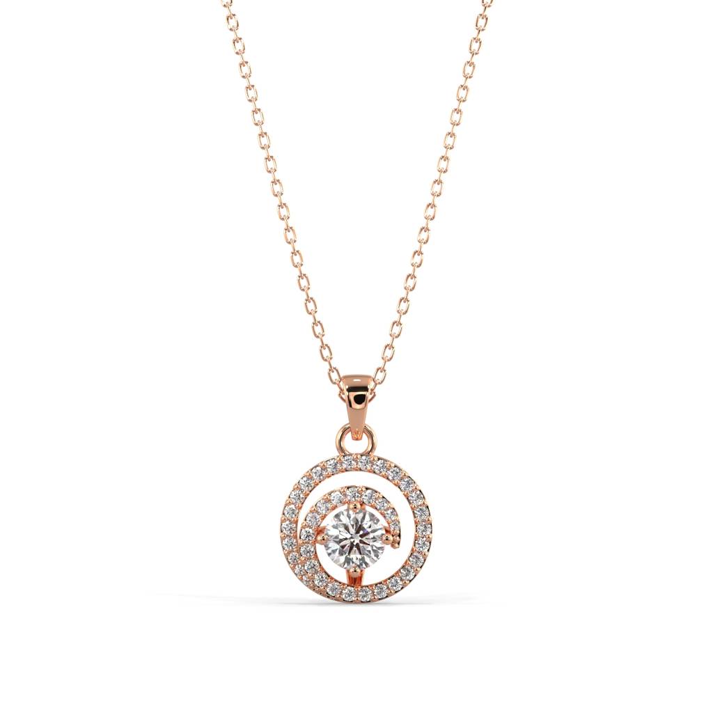 Whirlwind Diamond Pendant Necklace : SLVR-P-26WhirlwindDiamondPendantNecklace