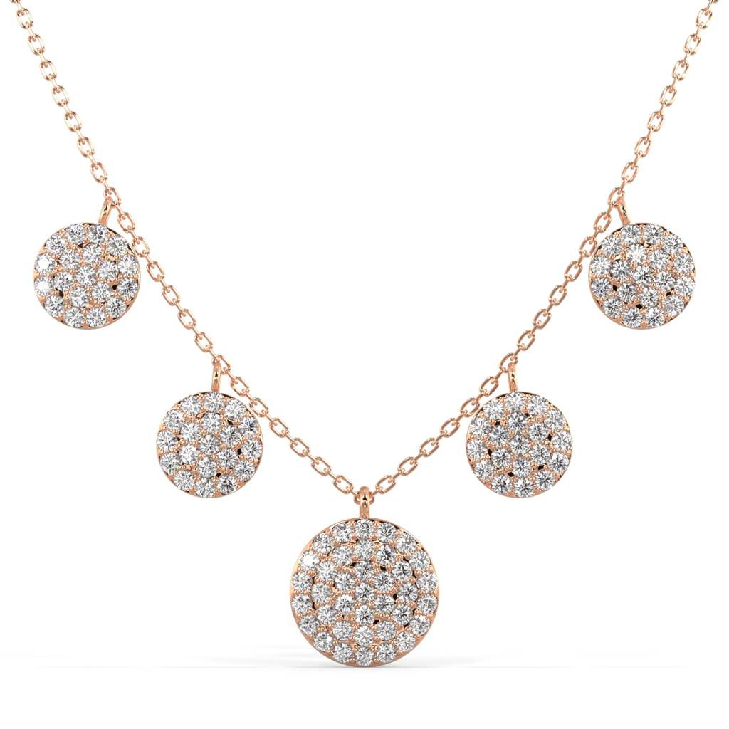 Drippin' In Diamonds Pendant Necklace : SLVR-P-8Drippin_InDiamondsPendantNecklace