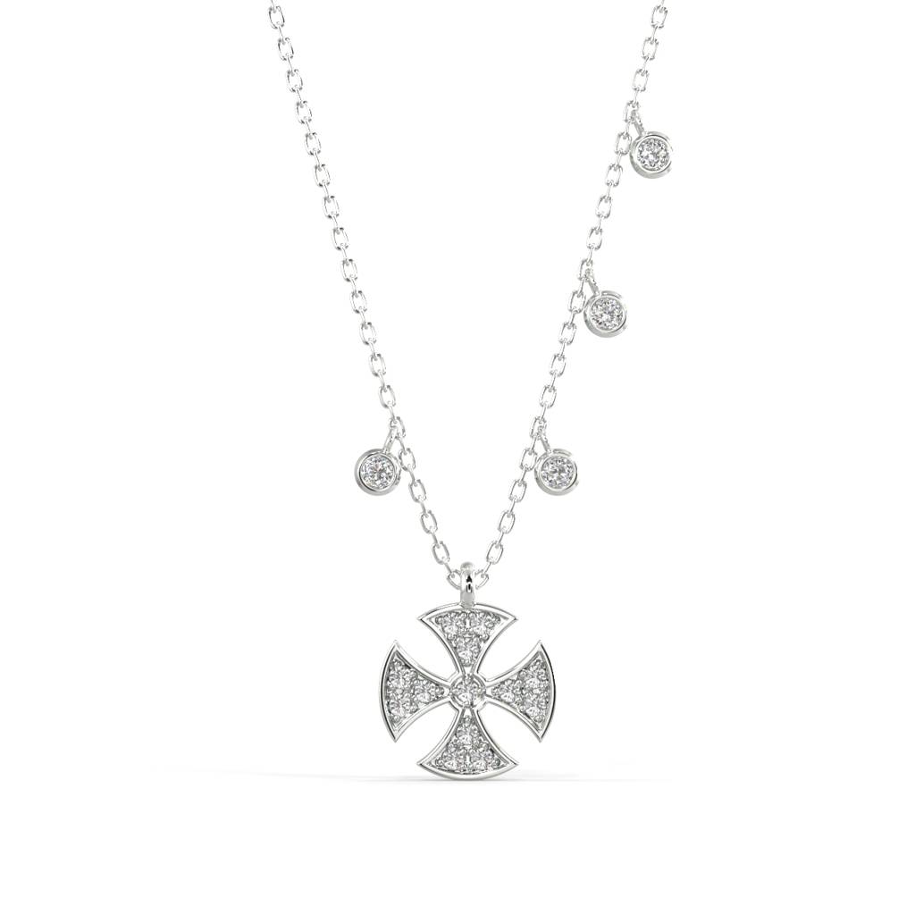 Cross Your Heart Pendant Necklace : SLVR-P-4CrossYourHeartPendantNecklace