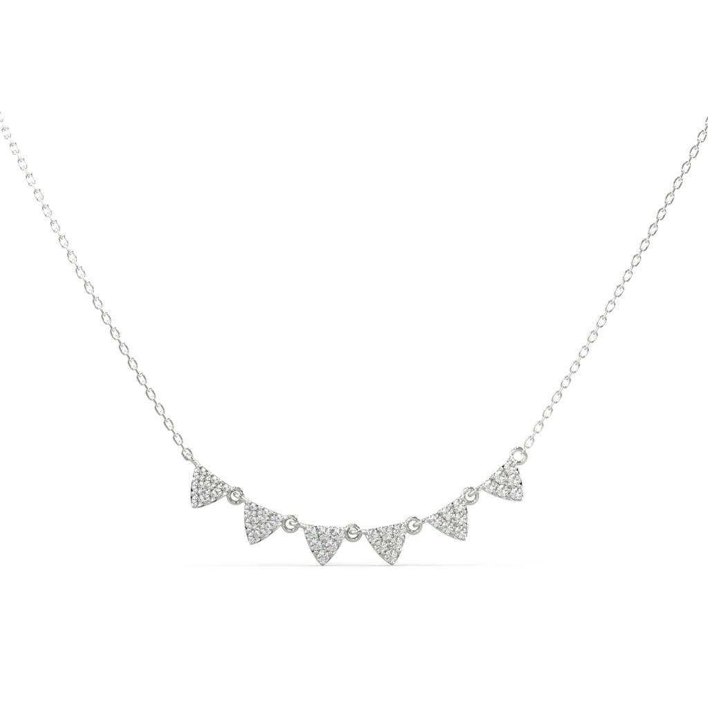 Diamond Triangle Necklace : SLVR-P-5DiamondTriangleNecklace