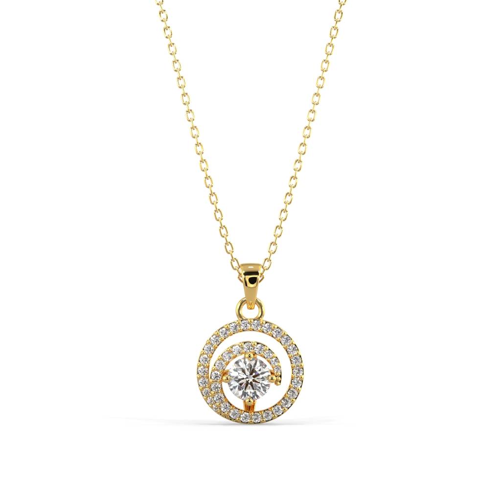 Whirlwind Diamond Pendant Necklace : SLVR-P-26WhirlwindDiamondPendantNecklace