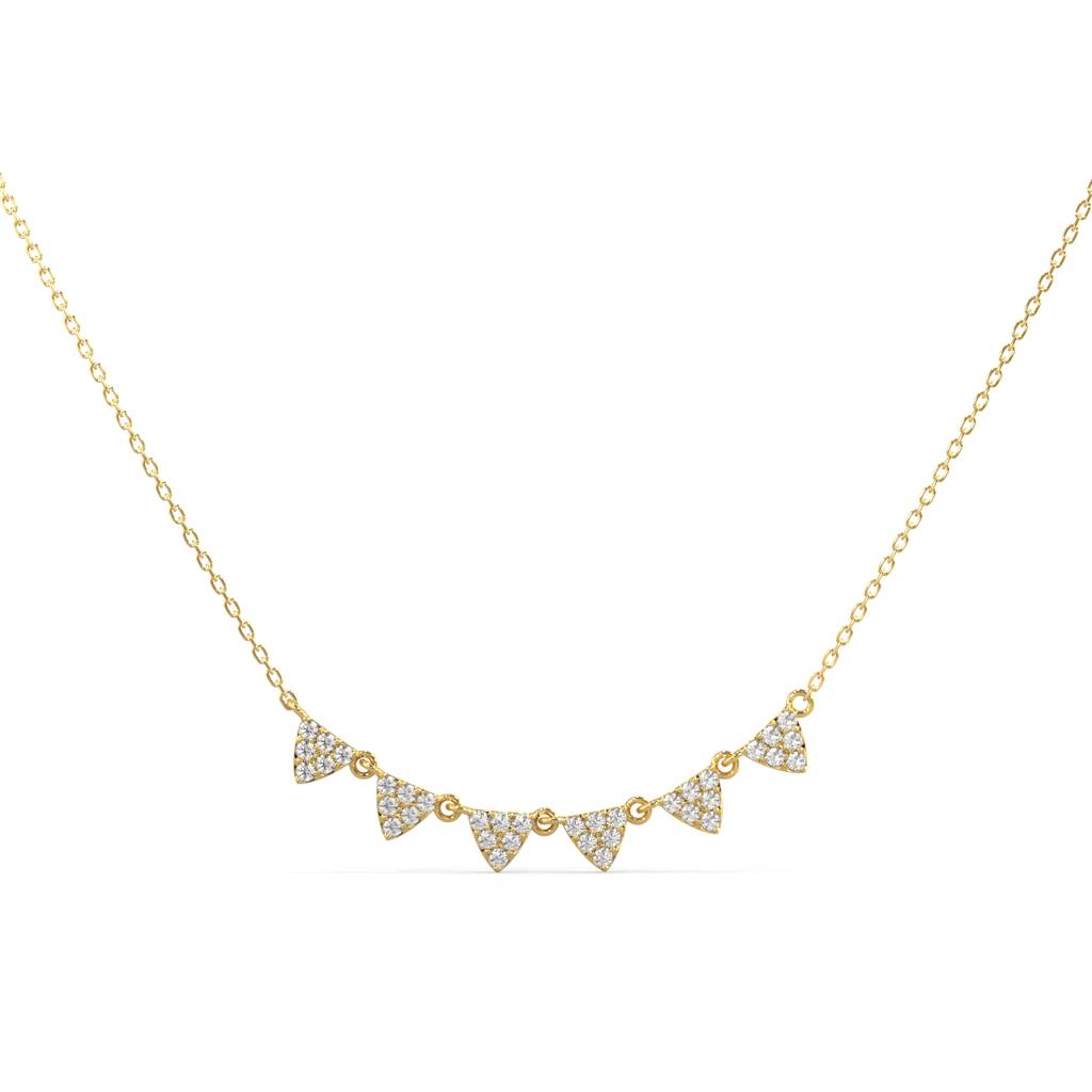 Diamond Triangle Necklace : SLVR-P-5DiamondTriangleNecklace