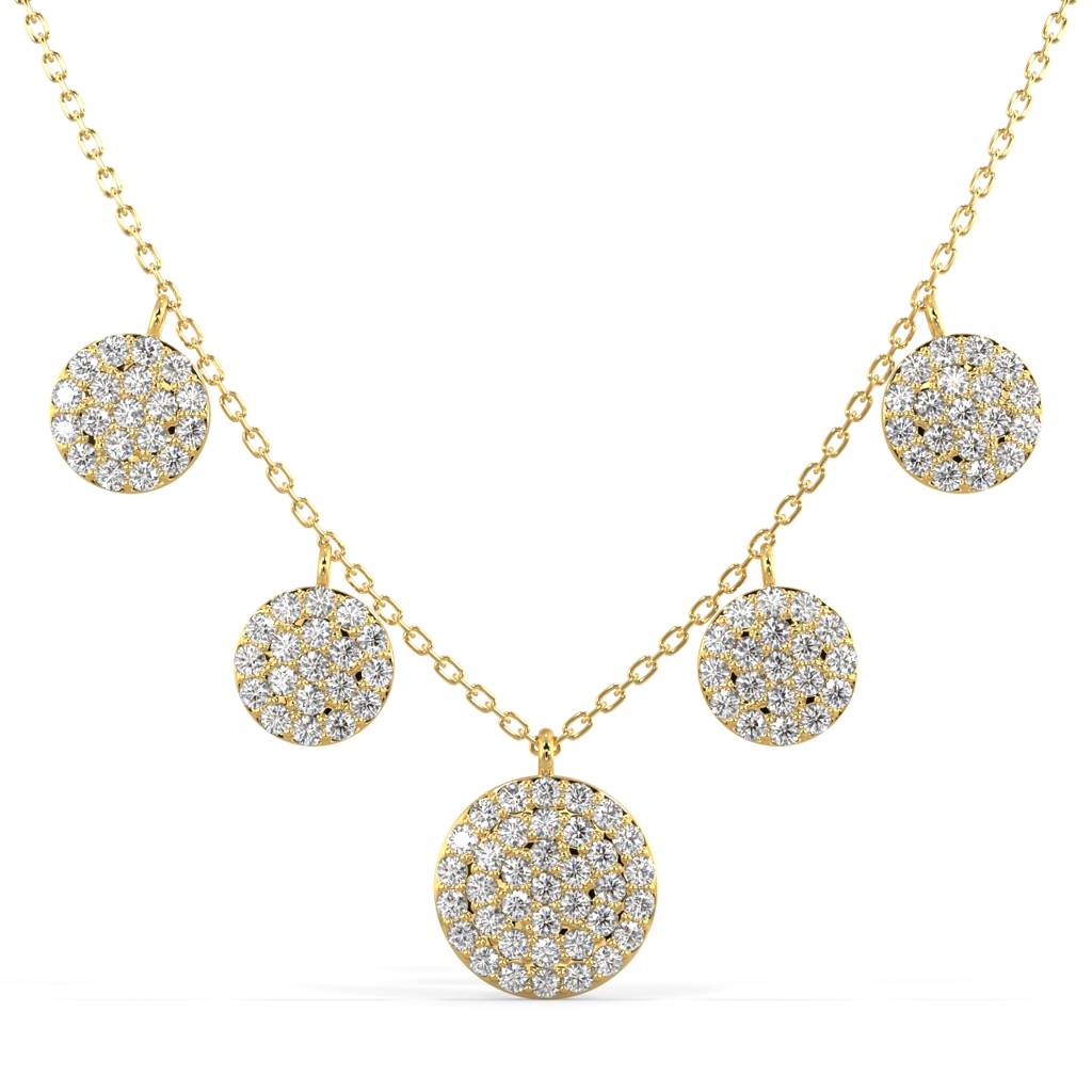 Drippin' In Diamonds Pendant Necklace : SLVR-P-8Drippin_InDiamondsPendantNecklace