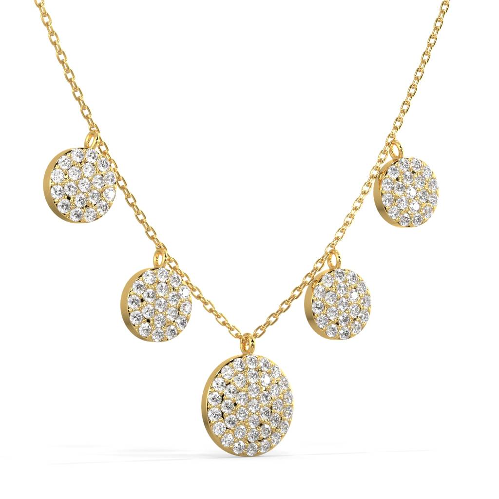 Drippin' In Diamonds Pendant Necklace : SLVR-P-8Drippin_InDiamondsPendantNecklace