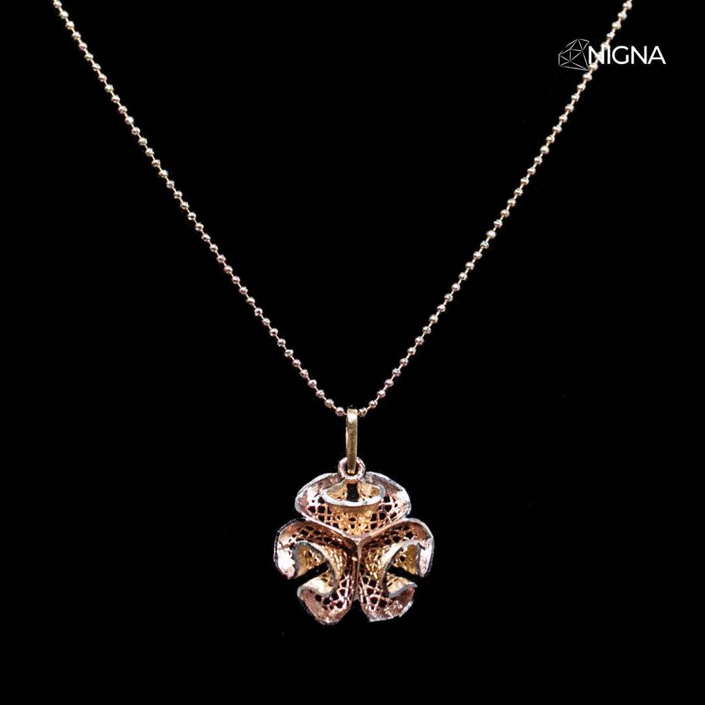 Rishika - 3 Tone Gold Pendant And Chain : SMJTK1820059