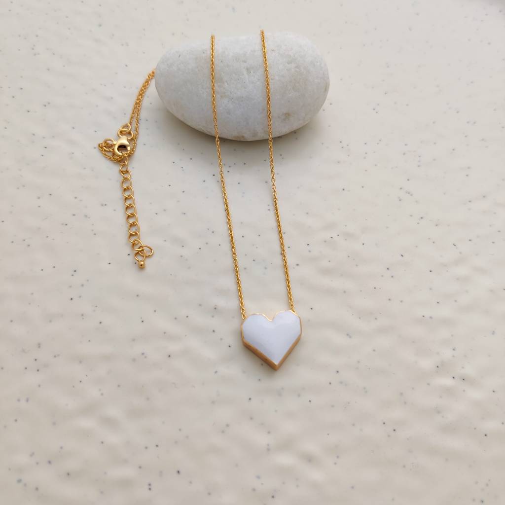 White Heart Pure Silver Pendant : SN-16(B)
