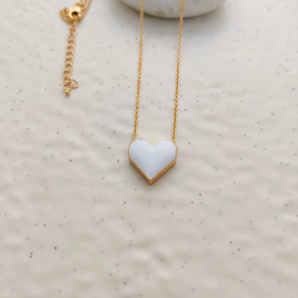 White Heart Pure Silver Pendant : SN-16(B)
