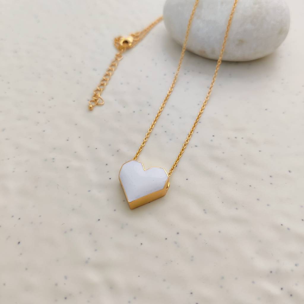 White Heart Pure Silver Pendant : SN-16(B)