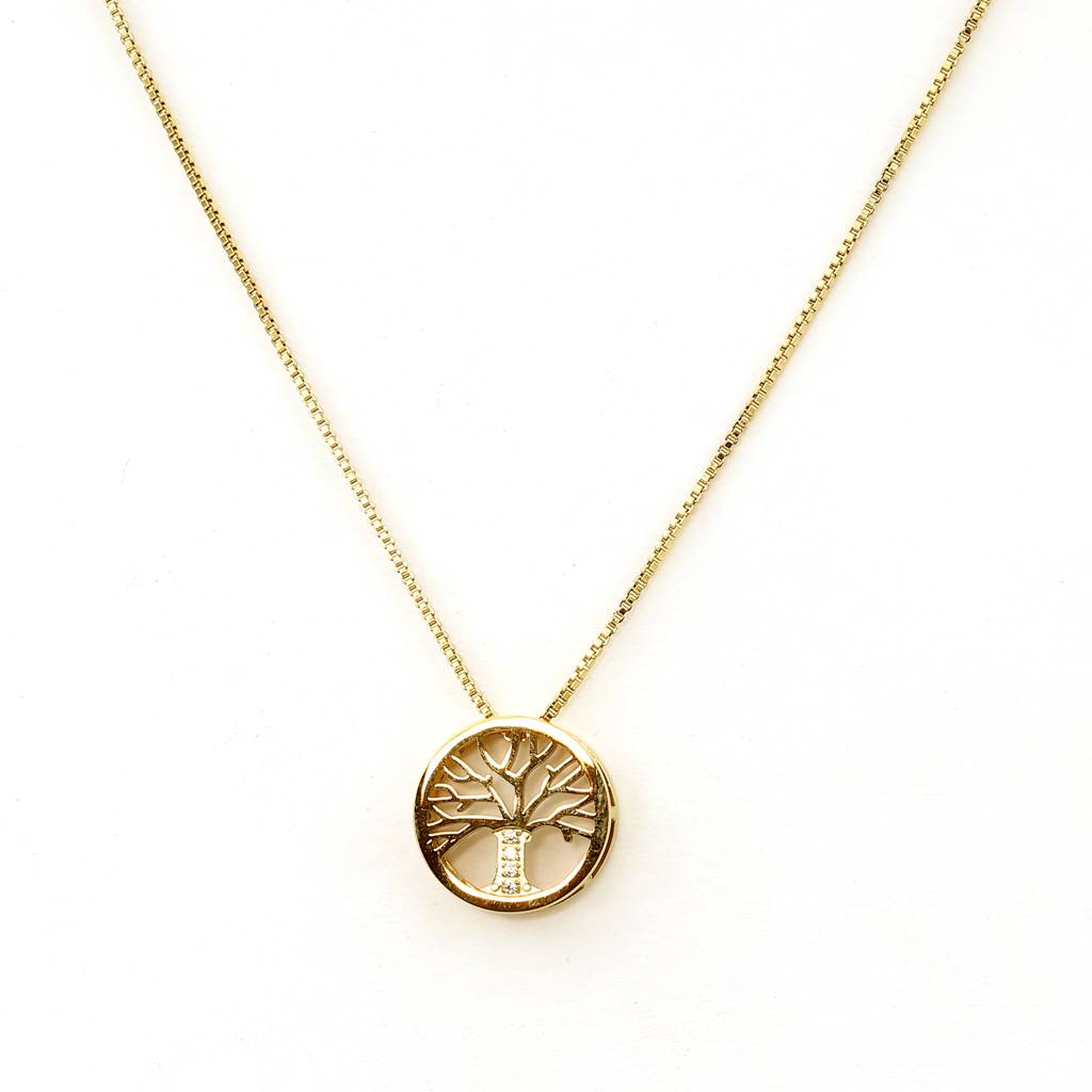Gold Plated Stainless Steel Tree Of Life Necklace : (S)N-D-2-0