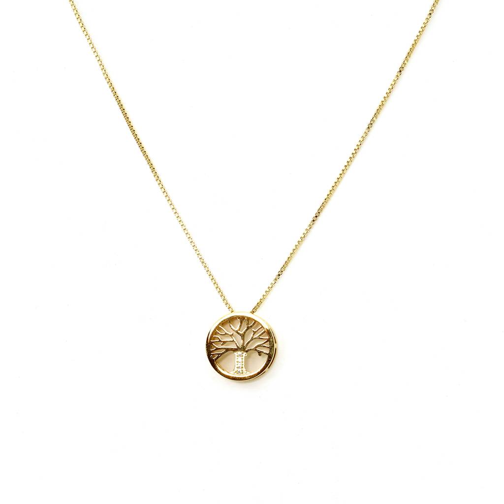 Gold Plated Stainless Steel Tree Of Life Necklace : (S)N-D-2-0