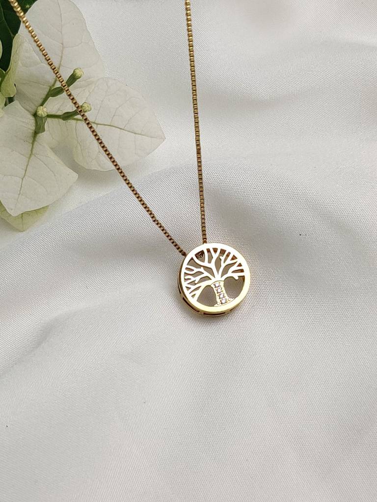Gold Plated Stainless Steel Tree Of Life Necklace : (S)N-D-2-0
