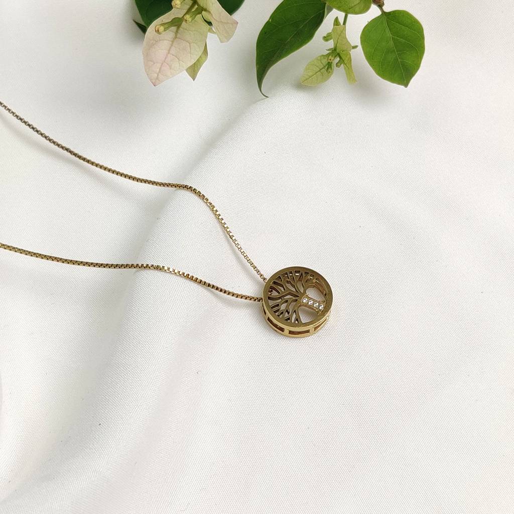 Gold Plated Stainless Steel Tree Of Life Necklace : (S)N-D-2-0