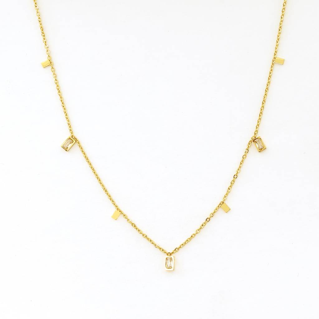 Gold Plated Stainless Steel Eva Necklace : (S)N-D-3-0