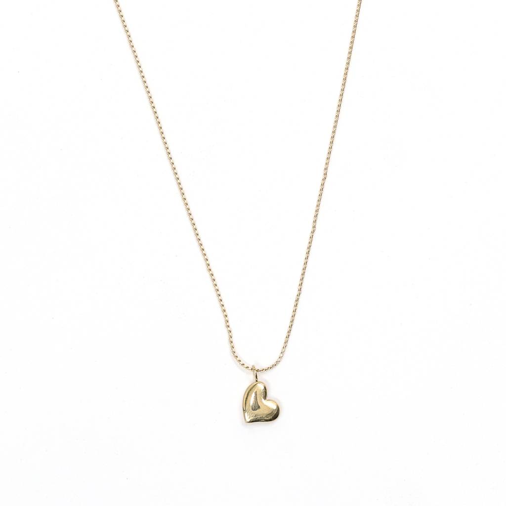 Gold Plated Stainless Steel Kira Heart Necklace : (S)N-H-5-0