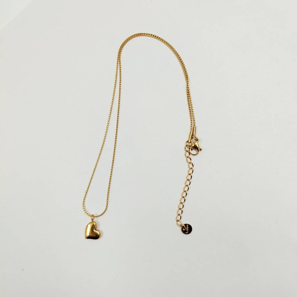 Gold Plated Stainless Steel Kira Heart Necklace : (S)N-H-5-0