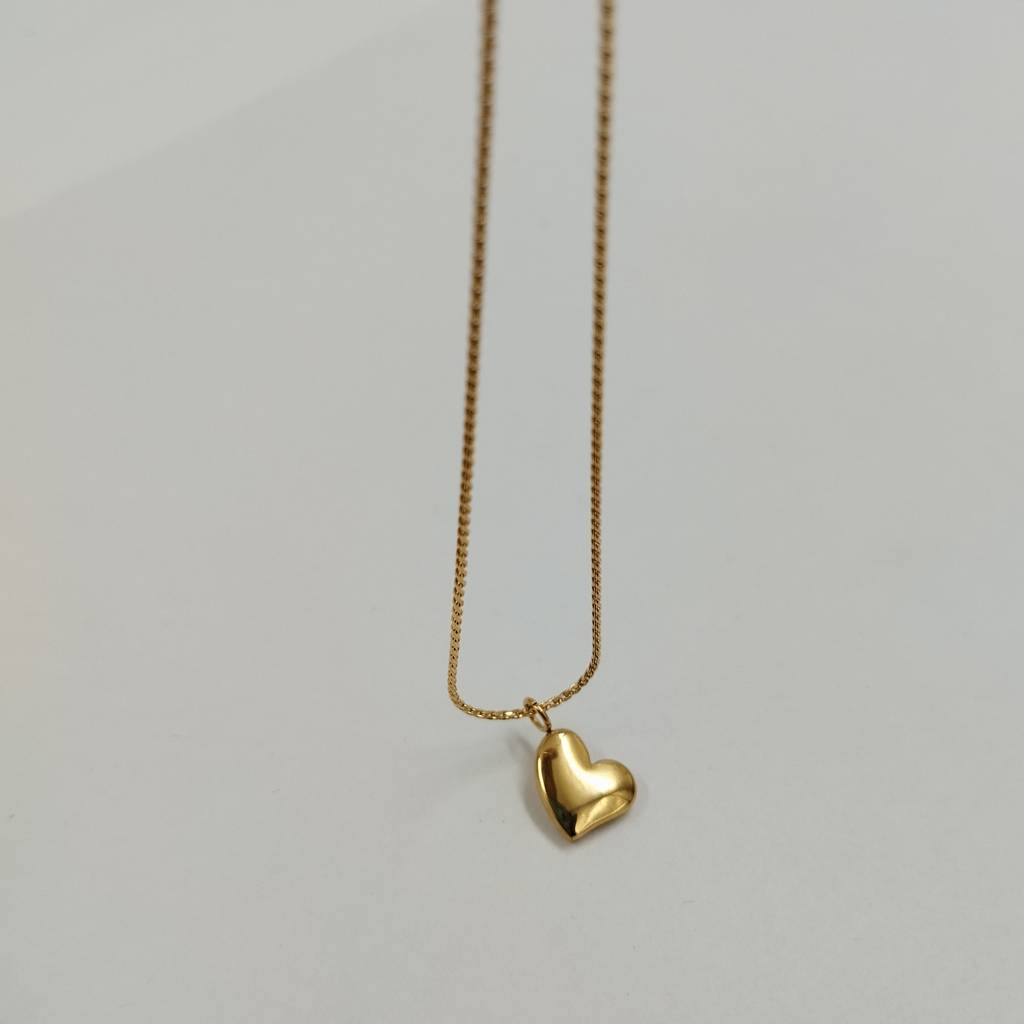 Gold Plated Stainless Steel Kira Heart Necklace : (S)N-H-5-0
