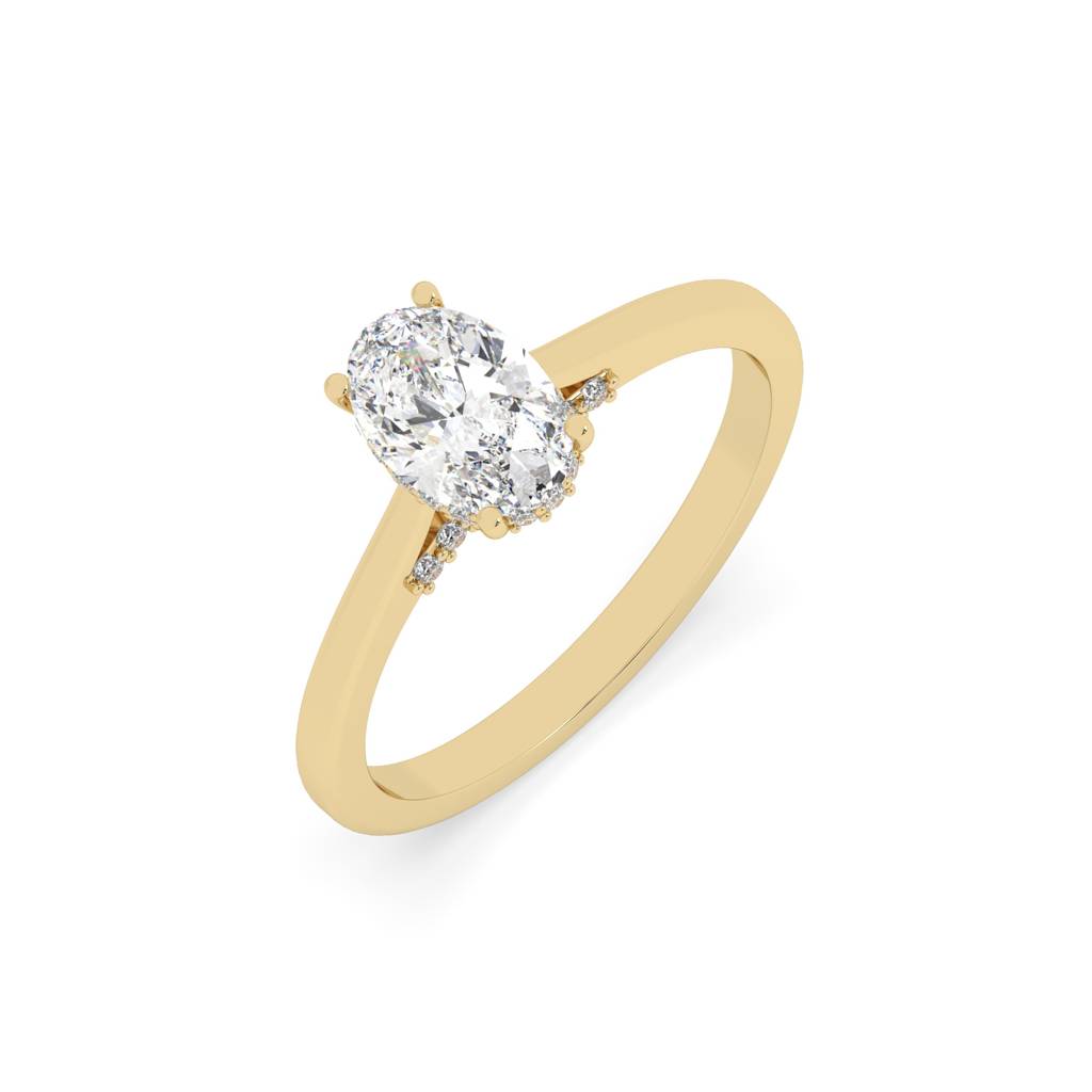 1 Ct Oval Cut Diamond Ring : SFJ0924LR-057