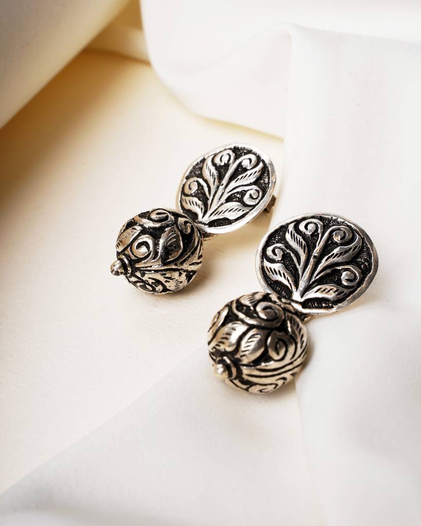 Noor Chittai Ball Bead Earrings - 92.5 Sterling Silver : SPCTEARRING01