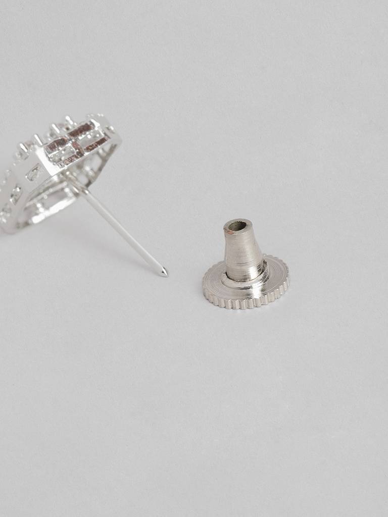 Silver Plated American Diamond Pendant Set : SPDVPSEarth