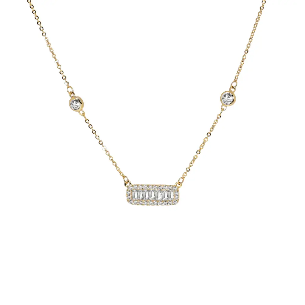 Gold Cushion Pendant : SPG022