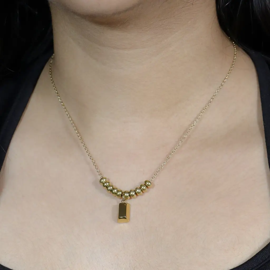 Gold Brick Pendant : SPG025